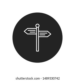 Signpost vector icon in modern design style for web site and mobile app