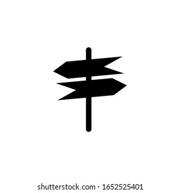 Icono del vector de la señal en fondo blanco.