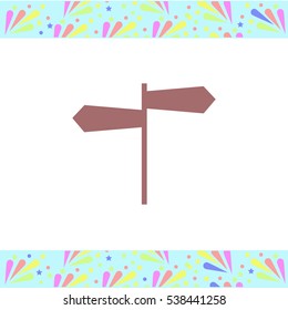 Signpost vector icon on white background. Isolated illustration. Business picture.