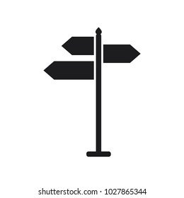 signpost vector icon, signboard icon
