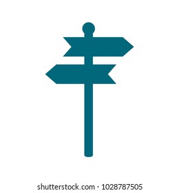 signpost vector icon in trendy flat style 