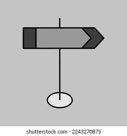 Icono de escala de grises aislado del vector de señal. Signo de navegación. Símbolo gráfico del sitio web de viajes y turismo y diseño de aplicaciones, logotipo, aplicación, interfaz de usuario