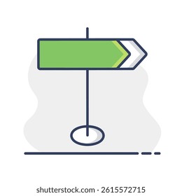 Signpost vector isolated icon. Navigation sign. Graph symbol for travel and tourism web site and apps design, logo, app, UI