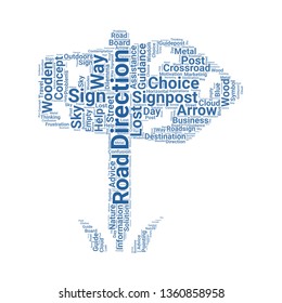 signpost word cloud. tag cloud about signpost.