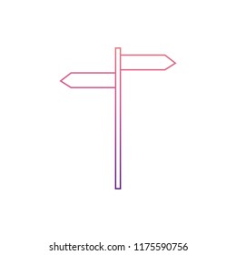 signposticon in Nolan style. One of web collection icon can be used for UI, UX