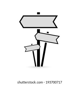 signposts. vector icon. eps10