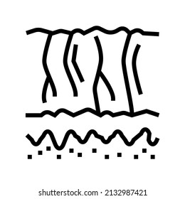 signs of ageing skin line icon vector. signs of ageing skin sign. isolated contour symbol black illustration