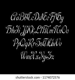 Best Alphabet Signature Font Lettering Handwritten Stock Vector ...