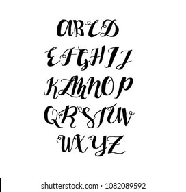 Alphabet Sign Calligraphic Hand Written Alphabet Stock Vector (Royalty ...