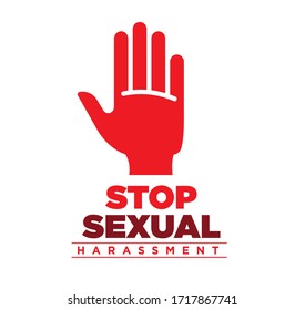 Signs And Banner To Stop Sexual Harassment