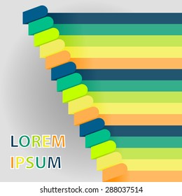 Signs Of Beautiful Multicolored Tiered Ranking For A Label.