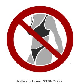 Signs of bikini naked or bikini, without background