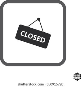 Signs closed icon. Vector illustration.