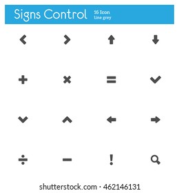 Signs Control flat  icons set