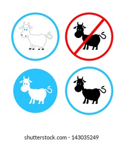 signs with cows