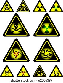 signs of danger. vector illustration