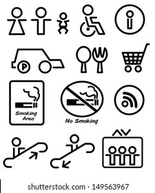 signs in the department store