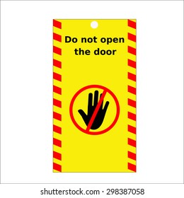 Signs do not open the door