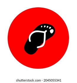 Signs to enter the area must wear sandals