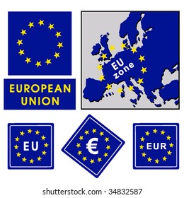 signs of the EU zone