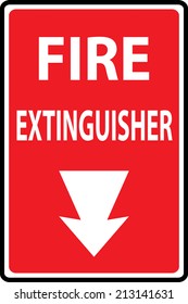 Signs of fire extinguishers sign. Vector Illustration
