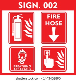 signs for fire and help in fire disasters
