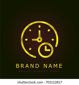Signs golden metallic logo