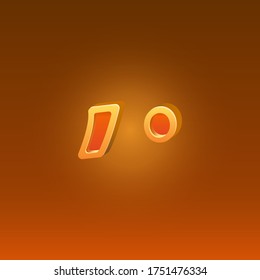 Signs icon. Font casino spin, collection set, golden sign. Vector illustration