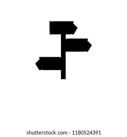 Signs icon vector isolated on white background, logo concept of Signs sign on transparent background, filled black symbol