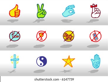 Signs icons - others of the same series: http://www.shutterstock.com/lightboxes.mhtml?lightbox_id=499021