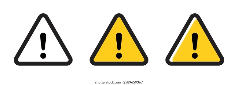 signs icons in various colors, perfect for emphasizing caution and alertness in visual communications.error