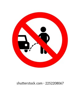 Signs or markers not allowed to pee around the car, suitable for areas where urination is not allowed and keep it clean.