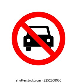 Signs or markers for not allowing cars to enter, suitable for areas where cars are not allowed to enter and park.