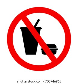 The signs are not allowed to eat or drink.