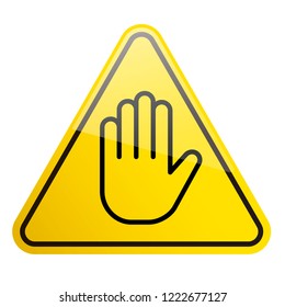 Stop Hand Icon Manual Vector Stock Vector (Royalty Free) 305485193 ...