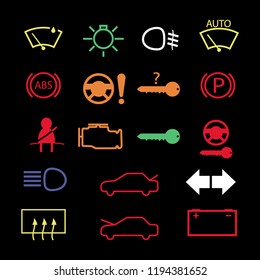 Signs On Car Dashboard Vector Stock Vector (Royalty Free) 1194381652 ...