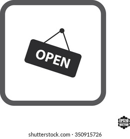 Signs open icon. Vector illustration.