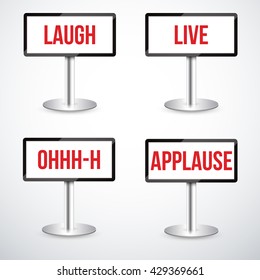  Signs with popular phrases. Vector illustration or vector logo.