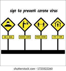 SIGNS TO PREVENT CORONA VIRUSES