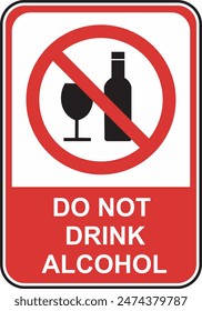 Zeichen verbieten das Mitbringen oder Trinken von Alkohol