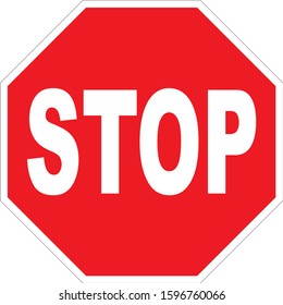 Signs are prohibited from stopping in red octagonal