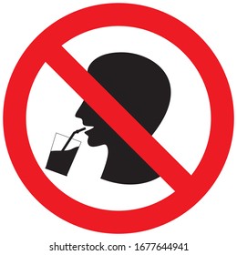 Signs prohibiting drinking water. Vector