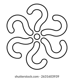 Signs of questions Sign question contour outline line icon black color vector illustration image thin flat style simple