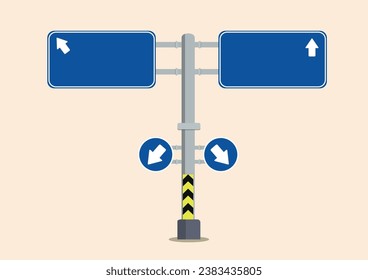 Signs for road directions or destinations and cities. Signs for road safety. Toll road or autobahn sign. Can be used for web and mobile development suitable for infographics.