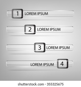 signs with the sliders. vector banner. List