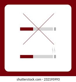 Signs smoking area. Icon flat element design for use in your business projects