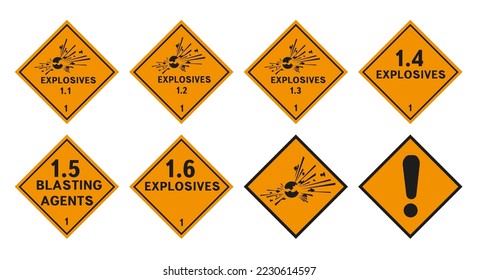Signos de sustancias y artículos que se caracterizan por un peligro de explosión en masa.