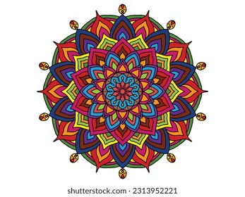 Signs and symbols. Circle pattern lotus or flower mandala art design. colorful, vintage, tradition, classic, dco, cycle, islamic, arabic, embroidery, bandana, Indian motifs, traditional,  Turkish.