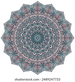 Señales y símbolos. Diseño de arte de loto o mandala floral con patrón circular. belleza, moda, geometría, colorido, moda.