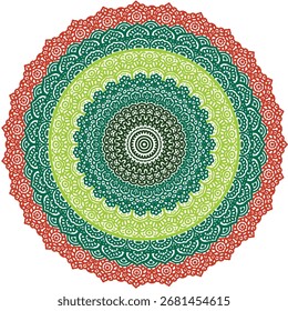 Sinais e símbolos. Padrão de círculo design de arte de mandala de lótus ou flor. colorido, vintage, tradição, clássico, dco, ciclo, islâmico, árabe, bordado, bandana, motivos indianos, tradicional, turco .